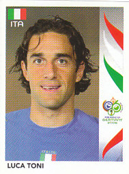 Luca Toni Italy samolepka Panini World Cup 2006 #337